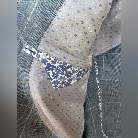 Blue Sport Coat with Classic Notched Lapel - Picture 4 of 10